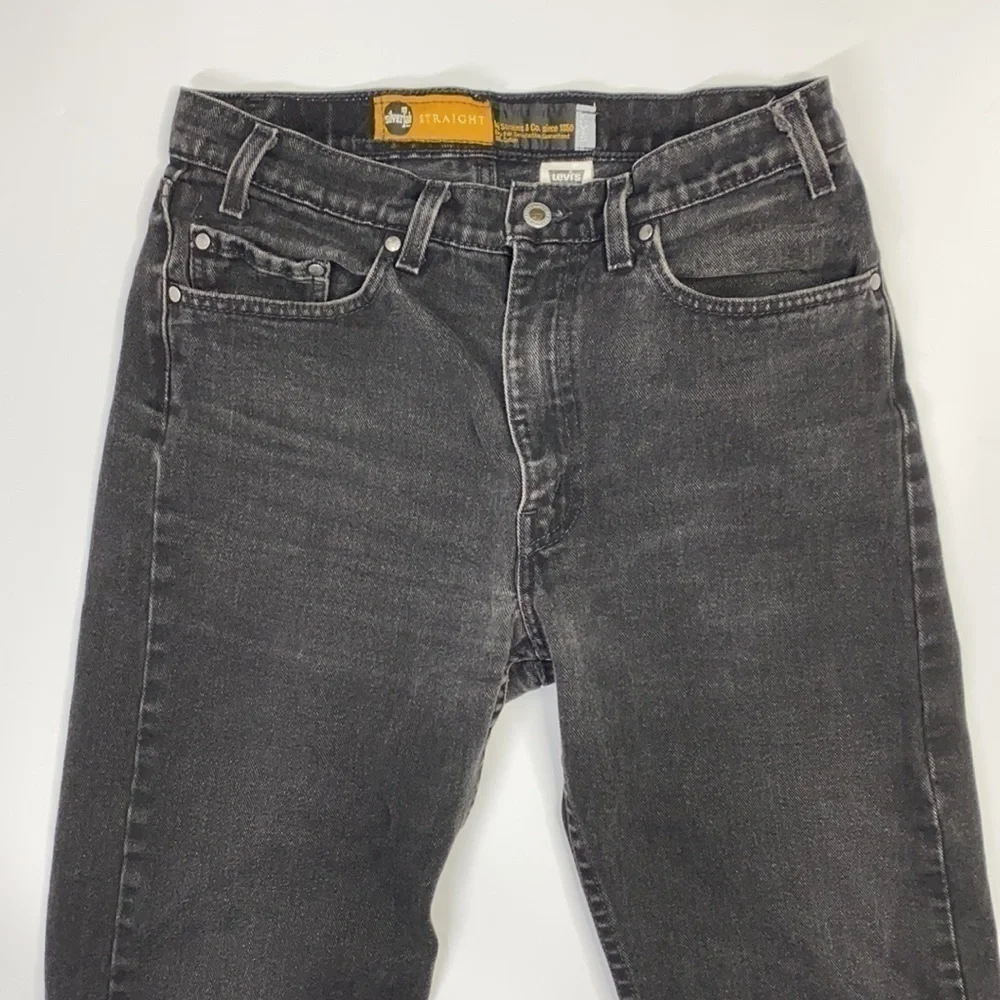 Vintage Levis 913 SilverTab Straight Leg Black Jeans W 33 L30 (32x28) Orange Tag